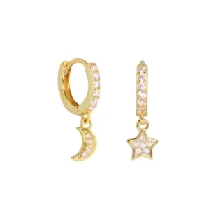 1-26 Pendientes Plata de Ley 925 bañado en Oro