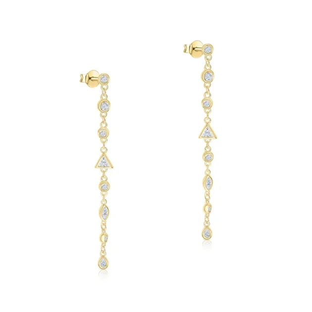 1-3 Pendientes Plata de Ley 925 bañado en Oro