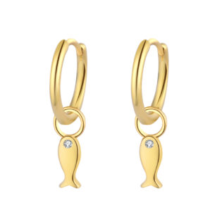 1-31 Pendientes Plata de Ley 925 bañado en Oro