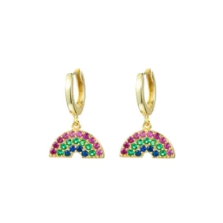 1-38 Pendientes Plata de Ley 925 bañado en Oro