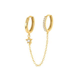 1-4 Pendientes Plata de Ley 925 bañado en Oro