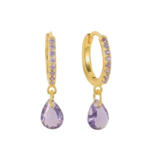 1-41 Pendientes Plata de Ley 925 bañado en Oro
