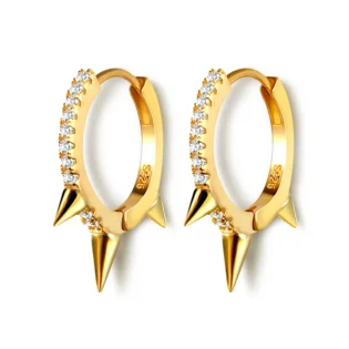 1-9 Pendientes Plata de Ley 925 bañado en Oro
