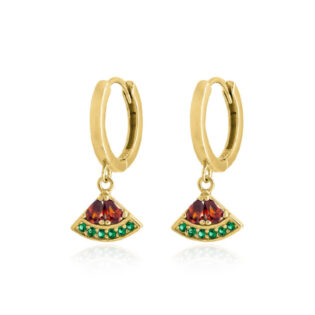 2-53 Pendientes Plata de Ley 925 bañado en Oro