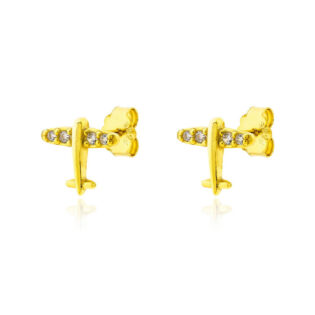 3-39 Pendientes Plata de Ley 925 bañado en Oro