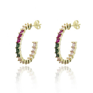 1-45 Pendiente Plata de ley 925 Bañados en oro