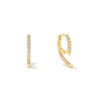 1-2 Pendientes Plata de Ley 925 bañado en Oro