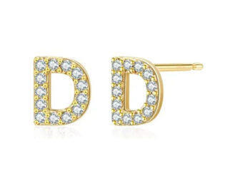 3-28 Pendientes Plata de Ley 925 bañado en Oro