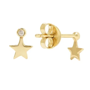 3-43 Pendientes plata de ley 925 bañados en oro