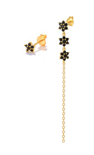 1-58 Pendientes plata de ley 925 Bañados en oro