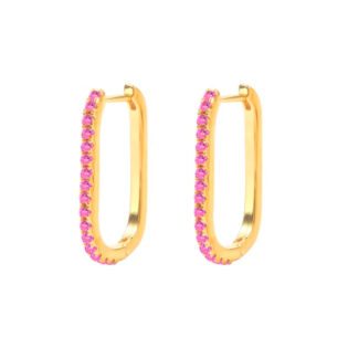 1-43 Pendiente plata de ley 925 bañado en oro