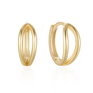 1-64 Pendientes Plata de Ley 925 bañado en Oro