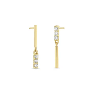 2-56 Pendientes Plata de Ley 925 bañado en Oro