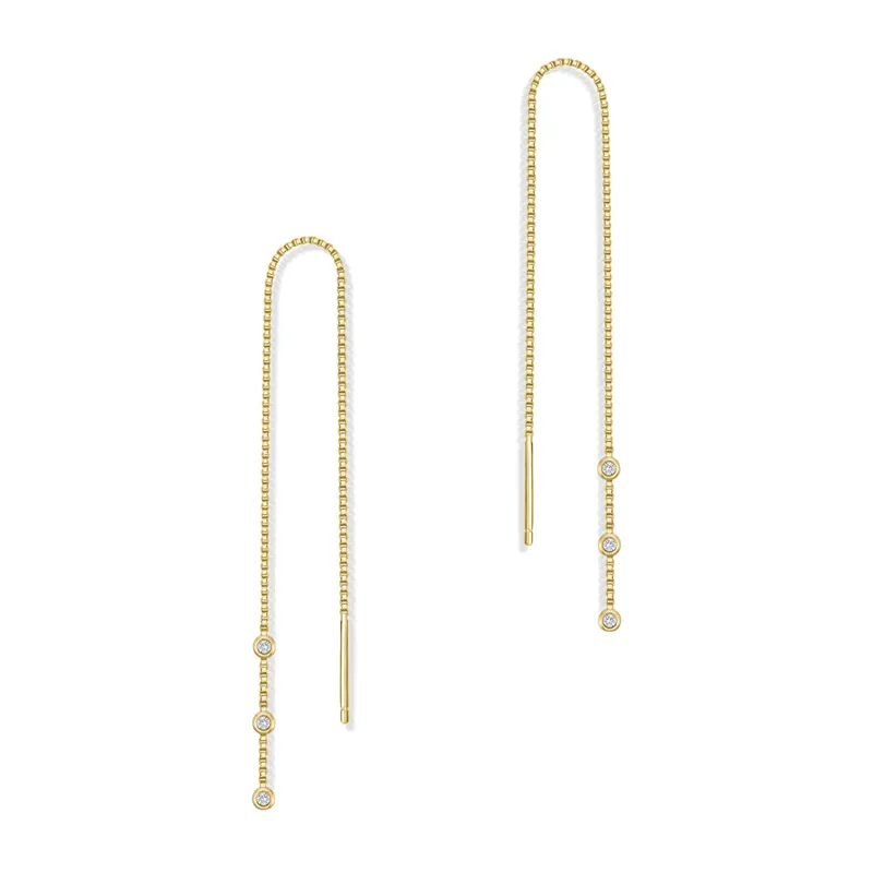 1-28 Pendientes Plata de Ley 925 bañado en Oro