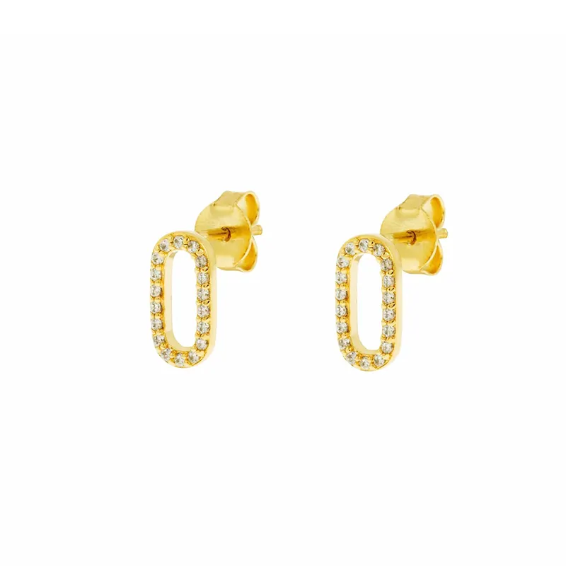 2-12 Pendientes Plata de Ley 925 bañado en Oro