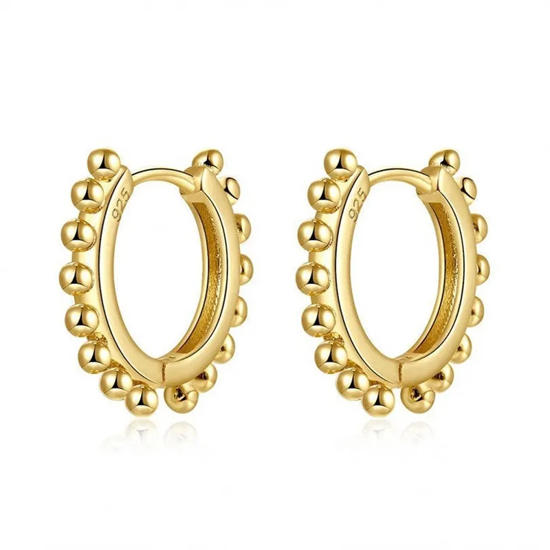 2-31 Pendientes Plata de Ley 925 bañado en Oro