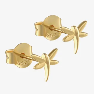 3-35 Pendientes Plata de Ley 925 bañado en Oro