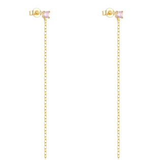 3-49 Pendientes Plata de Ley 925 bañado en Oro